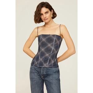WEWOREWHAT Plaid Corset Top